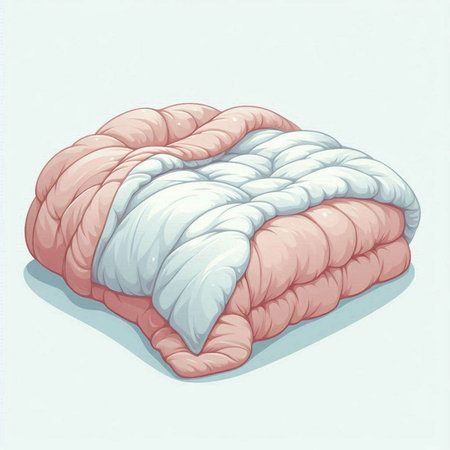 Illustration of a soft pillow in the shape of a human headのイラスト素材