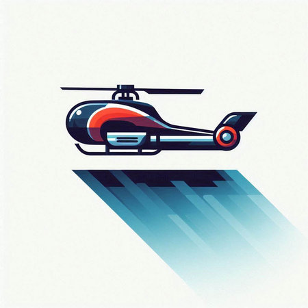 Helicopter. Vector illustration. Can be used as a print on t-shirts and bagsのイラスト素材