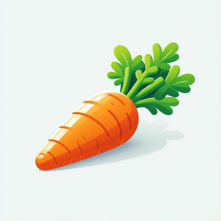 carrot on a white background, vector illustration, eps10のイラスト素材