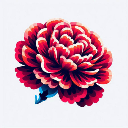 Dahlia flower. Isolated on white background. Vector illustration.のイラスト素材