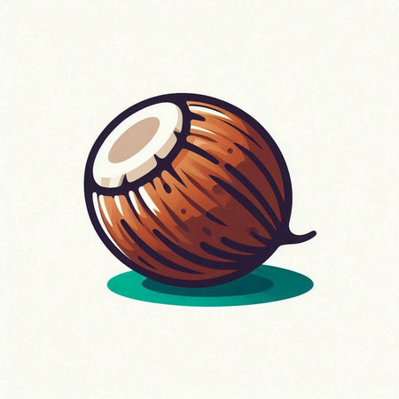 Illustration of a hazelnut on a white background - vectorのイラスト素材