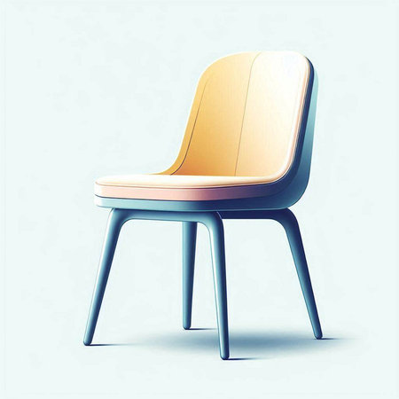 modern chair on the white background. 3d illustration. eps 10のイラスト素材