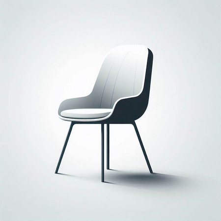modern armchair on a white background, 3d render, square imageのイラスト素材