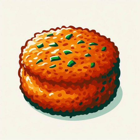Illustration of a biscuit in the form of a circle.のイラスト素材