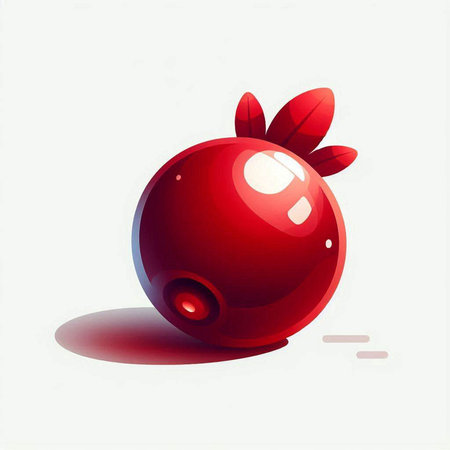 illustration of cranberry on a white background with some soft highlightsのイラスト素材
