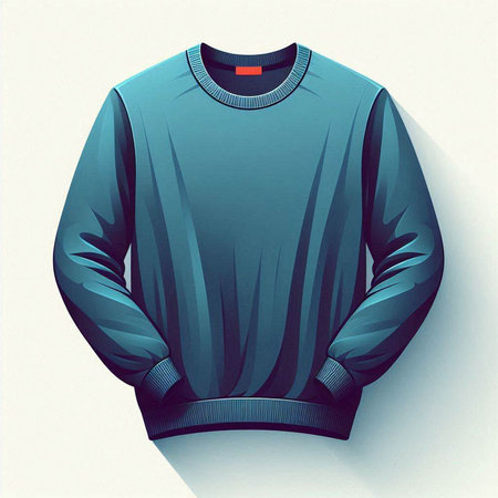 Illustration of men's turtleneck sweater on a white backgroundのイラスト素材