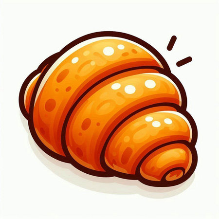 Croissant icon. Vector illustration of a croissant.のイラスト素材