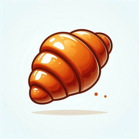 Croissant. Vector illustration of a croissant on a white background.のイラスト素材