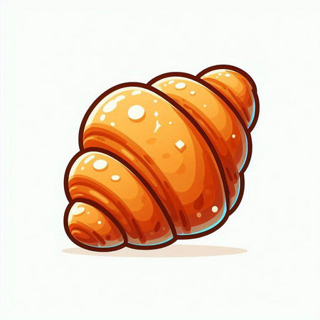 Croissant icon. Vector illustration of a croissant.のイラスト素材