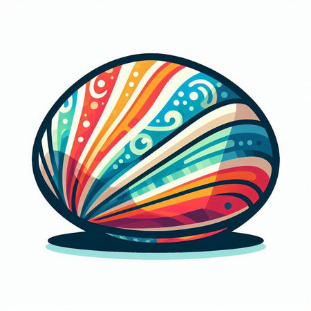 Colorful abstract ball isolated on a white background. Vector illustration.のイラスト素材