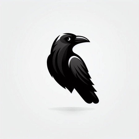 Crow bird icon on white background. Vector illustration eps 10のイラスト素材