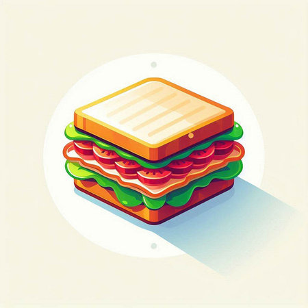 Sandwich icon on white background. Vector illustration. Eps 10.のイラスト素材