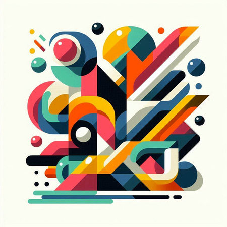 Abstract colorful background with geometric elements. Vector illustration. Eps 10.のイラスト素材