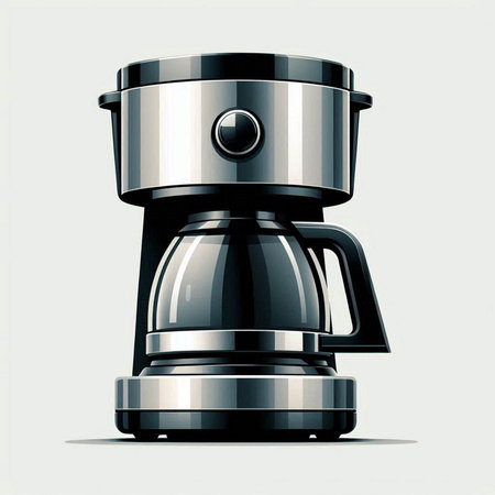Coffee maker isolated on a white background. Vector illustration.のイラスト素材