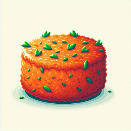 Illustration of a cake on a white background. Vector illustration.のイラスト素材