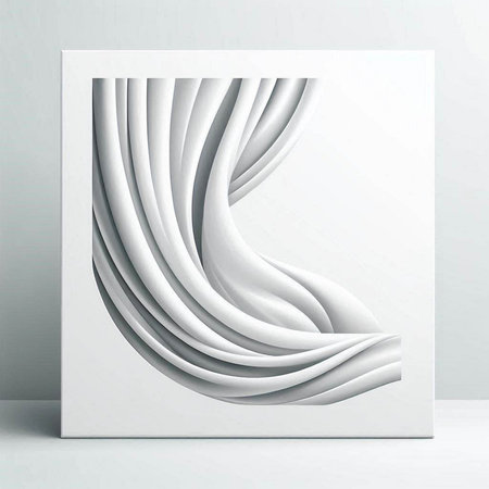 Abstract background with white drapery and drapery. Vector illustration.のイラスト素材