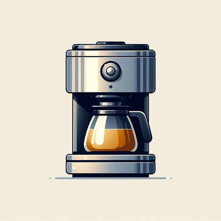Coffee maker. Vector illustration in retro style. Eps 10のイラスト素材