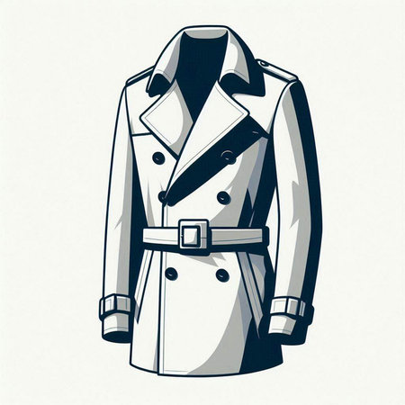 Sketch of a coat. Vector illustration on white background.のイラスト素材