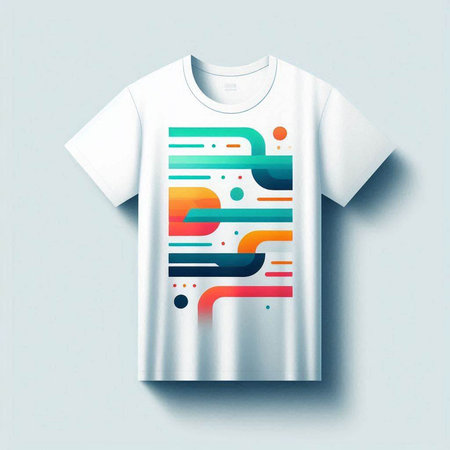 Abstract geometric t-shirt design, vector illustration eps 10.のイラスト素材