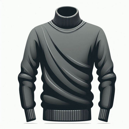 Male sweater on a mannequin isolated on a white background.のイラスト素材