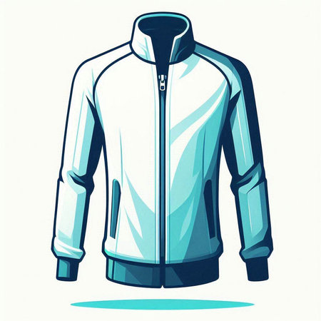 Men's sports jacket on a white background. Vector illustration in a flat style.のイラスト素材