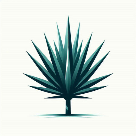 abstract green plant on a white background. vector illustration eps10のイラスト素材