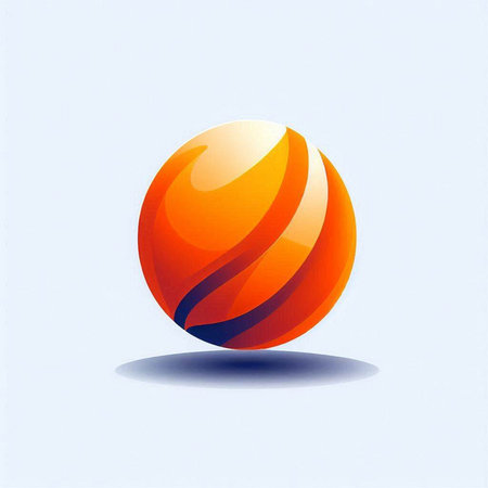 abstract sphere with shadow on a white background. Vector illustration.のイラスト素材