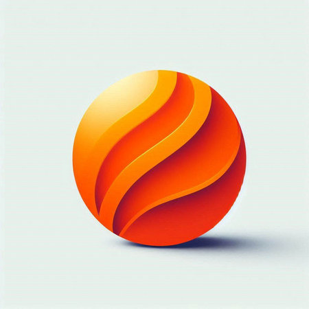 abstract 3d sphere with shadow on white background, vector illustrationのイラスト素材