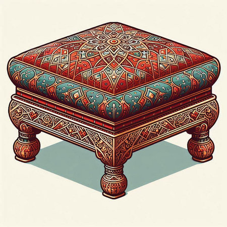 Vintage baroque wooden chair. Hand drawn vector illustration.のイラスト素材