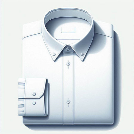 Illustration of a white shirt with a pocket on a white backgroundのイラスト素材