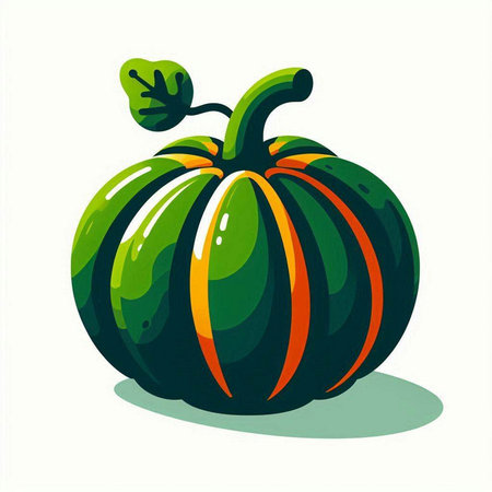 Pumpkin on white background. Vector illustration. Eps 10.のイラスト素材
