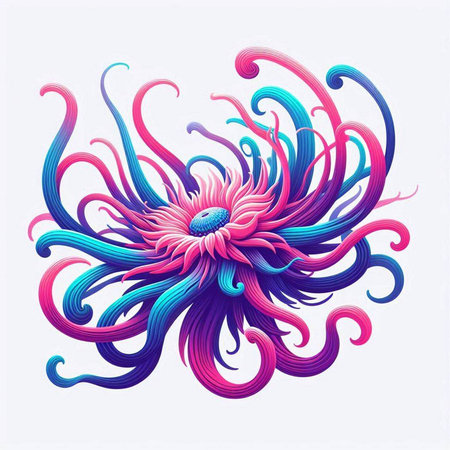 Abstract flower in the form of a rainbow. Vector illustration for your designのイラスト素材