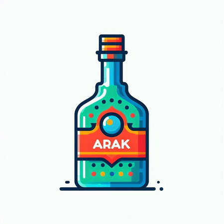 Alcoholic drink icon. Vector illustration in trendy flat style.のイラスト素材