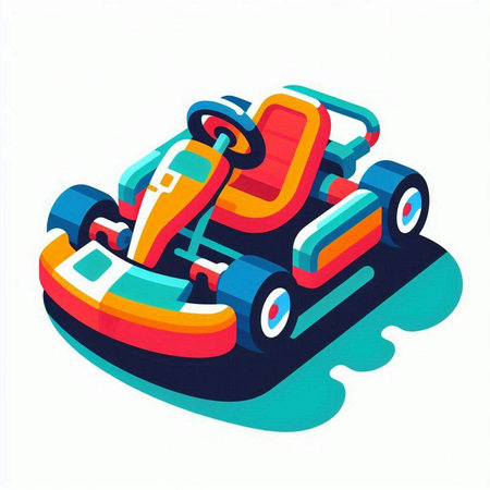 Racing car on white background. Isometric 3d illustration.のイラスト素材