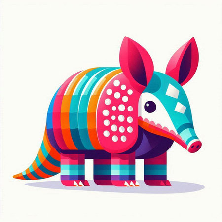 Cute cartoon animal vector illustration. Colorful funny colorful character.のイラスト素材