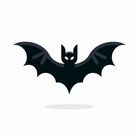 Bat icon on a white background. Vector illustration. Eps 10.のイラスト素材
