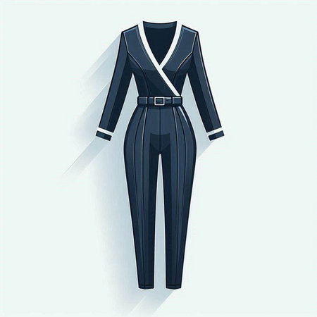 Vector illustration of a woman's suit. Elegant clothes.のイラスト素材