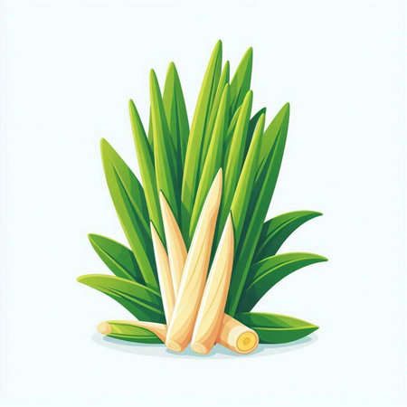 Illustration of ginger root on a white background. Vector illustration.のイラスト素材