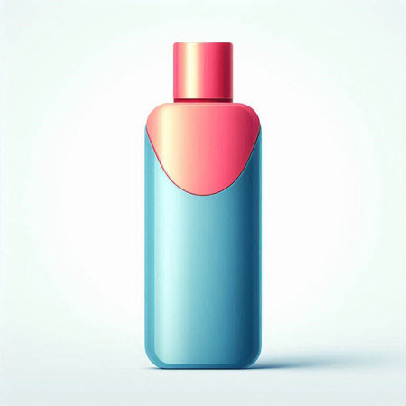 cosmetic bottle on a white background. 3d illustration. toningのイラスト素材