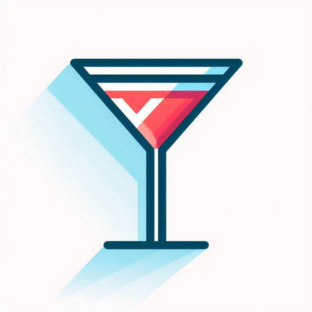 Cocktail icon. Flat design style. Modern vector illustration.のイラスト素材