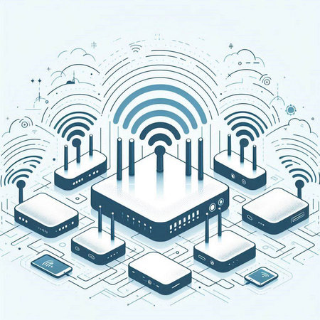 Internet of Things isometric vector illustration. Modern digital technology concept.のイラスト素材