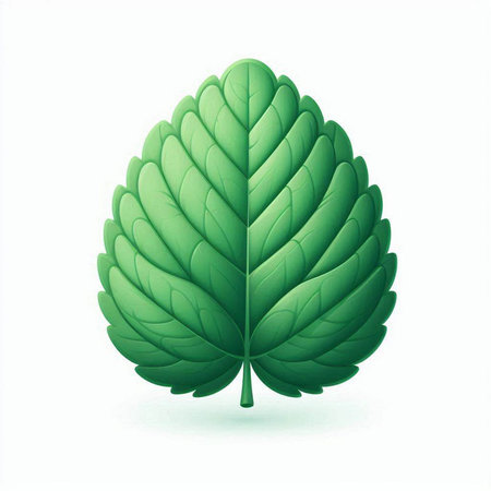 Mint leaf isolated on white background. Vector illustration. Eps 10.のイラスト素材