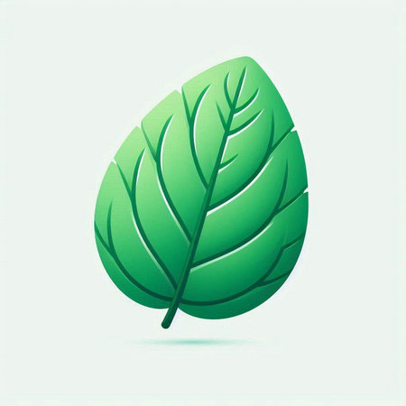 Green leaf icon. Ecology concept. Vector illustration for your design.のイラスト素材