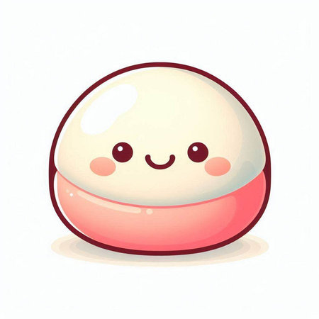 Cute cartoon pill isolated on white background. Vector Illustration.のイラスト素材