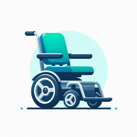 Wheelchair vector illustration. Wheelchair for disabled person. Wheelchair icon.のイラスト素材