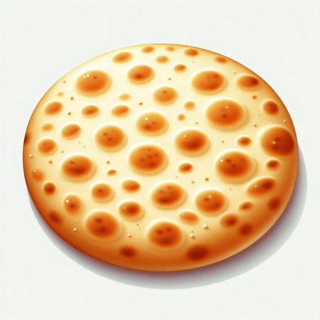 Illustration of a round biscuit with holes isolated on white backgroundのイラスト素材
