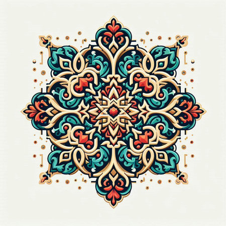 Ornament beautiful card with mandala. Geometric circle element made in vectorのイラスト素材