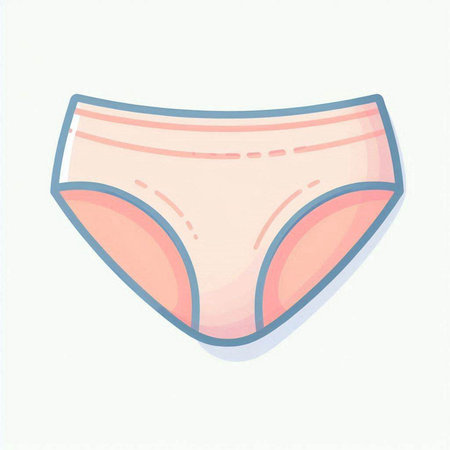 Women's panties on a white background. Isolated vector illustration.のイラスト素材