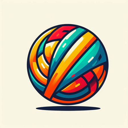 Colorful sphere logo design, vector illustration eps10 graphic.のイラスト素材