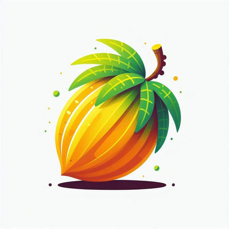 mango fruit isolated on white background. vector illustration eps10のイラスト素材
